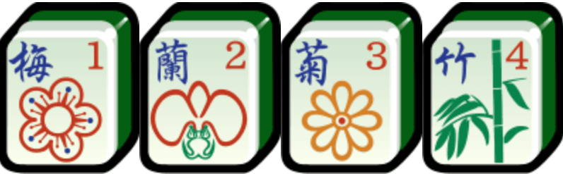 mahjong-tiles-flowers